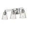 Z-Lite Lyna Vanity, 3-Light, 22 In.W x 6.5 In.L x 9 In.H, Chrome /Clear 823-3V-CH - alternate 3